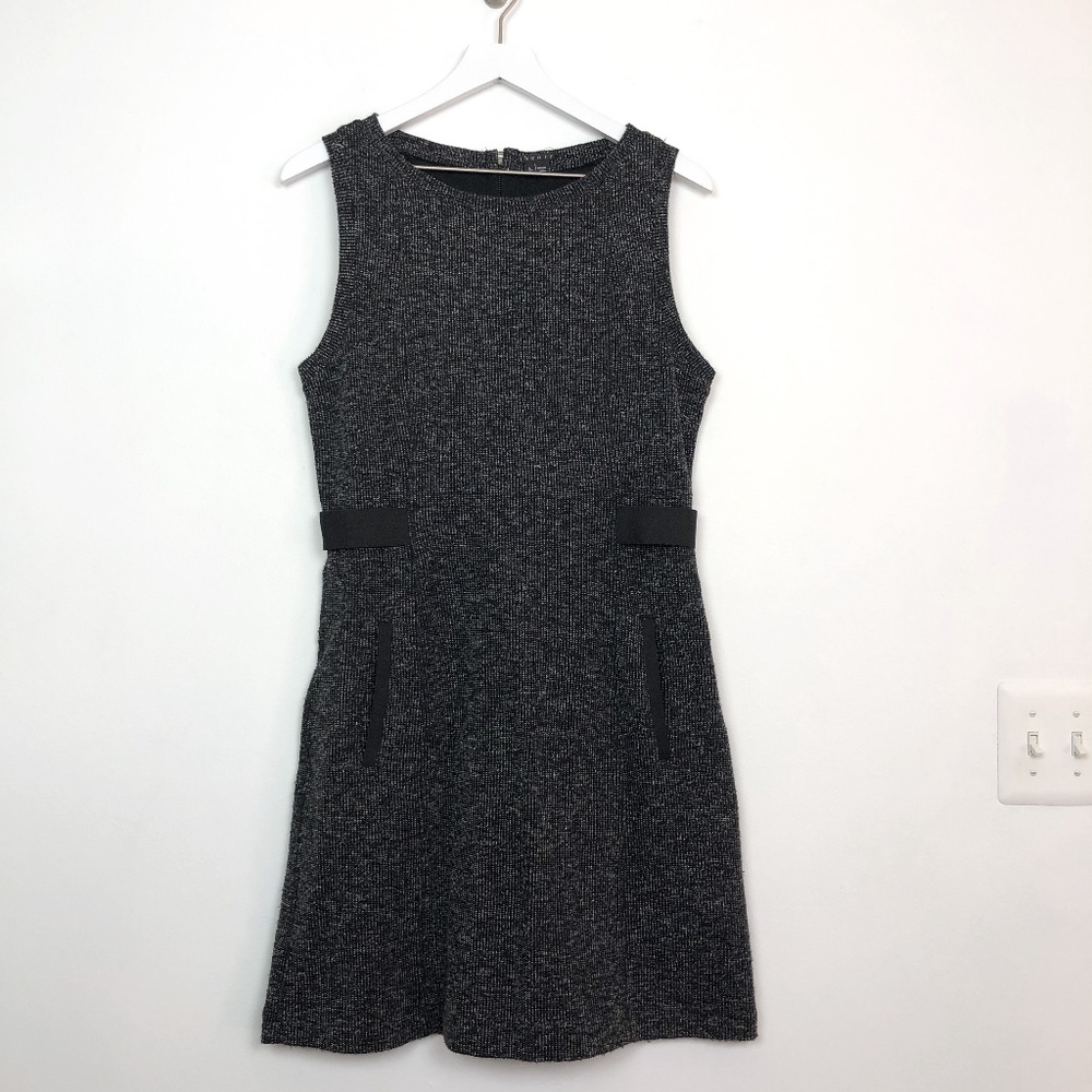 Theory Mendani Purposeful Stretch Tweed Pockets Dress